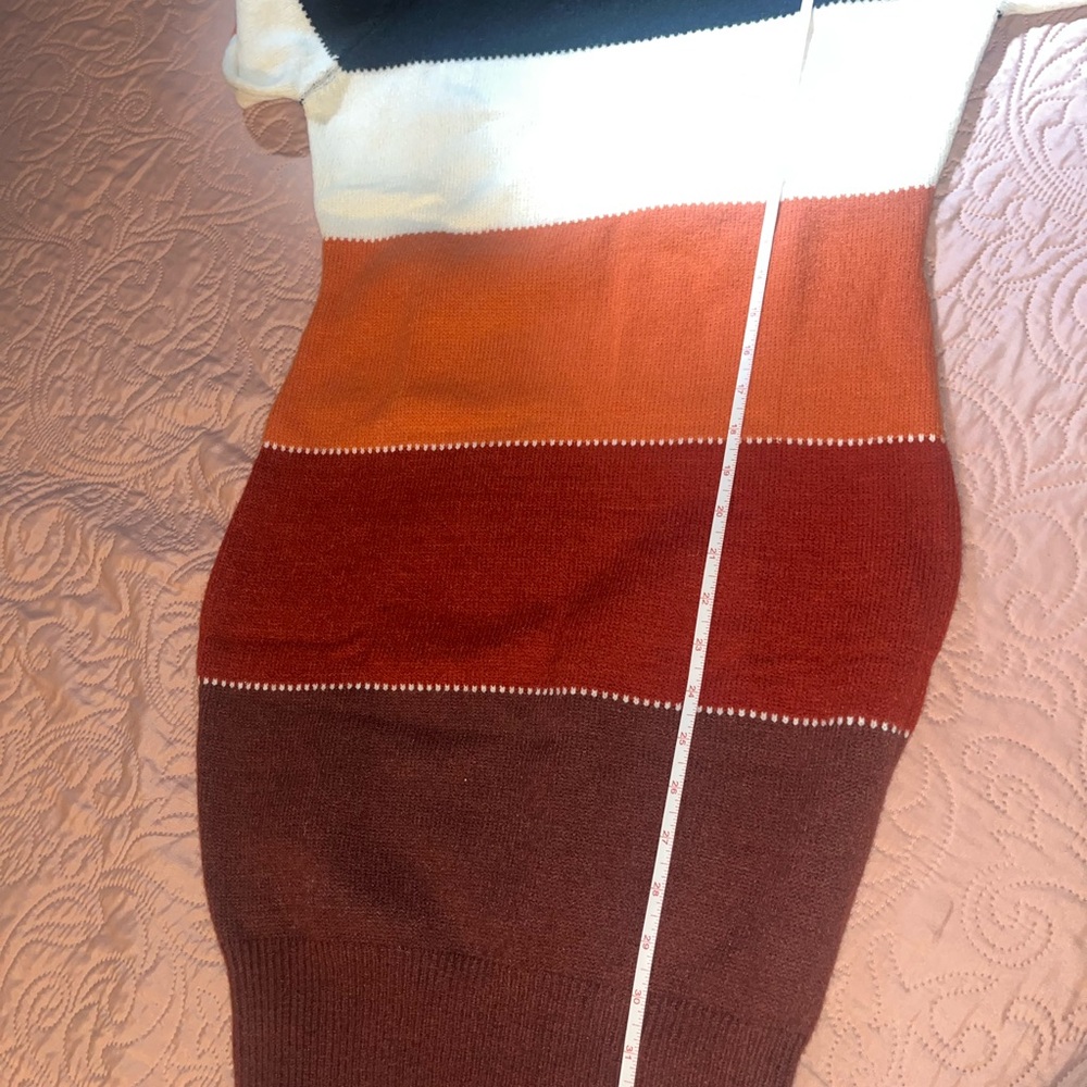 Colorblock Bodycon Mini Sweater Dress - Picture 3 of 6